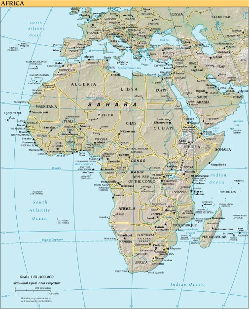 Political Map Of Africa Blank